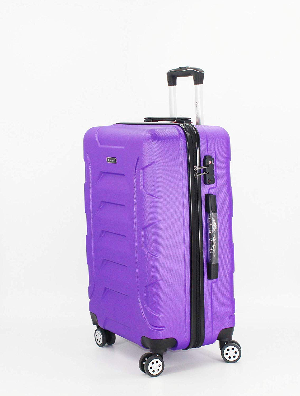 luggage travel trolley with 4 wheels 3 pieces set,purple 8019